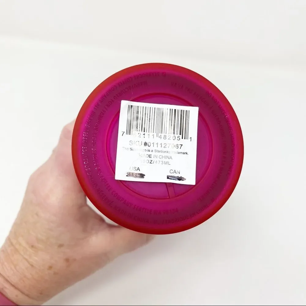STARBUCKS LIMITED EDITION Pink Etched‎ Ribbon Swirl Tumbler
